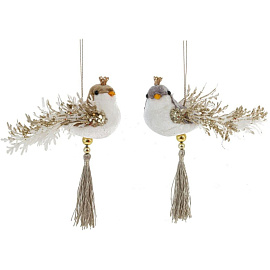 Елочная игрушка Remeco Collection Птичка текстиль (высота 7 см)