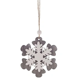 Елочная игрушка Remeco Collection Снежинка дерево разноцветная (диаметр 10 см)