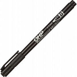 Маркер перманентный ICO Top B черный (толщина линии 2-3 мм) круглый наконечник