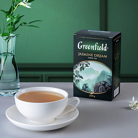 Чай листовой зеленый Greenfield Jasmine Dream 200 г (жасмин) фото Чай листовой зеленый Greenfield Jasmine Dream 200 г (жасмин)