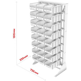 Стойка односторонняя Стелла-техник А1-04-03-03 (735х330х1515 мм)