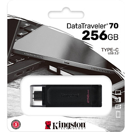 Флешка USB 3.0 256 ГБ Kingston Datatraveler 70 (DT70/256GB)