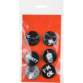 Набор значков Комус Класс Аниме Готика 3.8 см