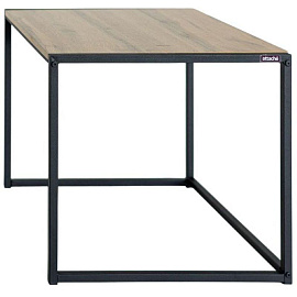 Стол журнальный Attache Онега-2 (дуб вотан/черный муар, 590x640x555 мм)