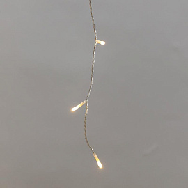 Гирлянда светодиодная Бахрома теплый белый свет 25х0.6 м