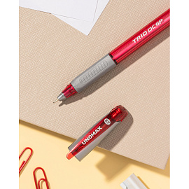 Ручка шариковая неавтоматическая Unomax (Unimax) Trio DC GP красная (толщина линии 0.5 мм)