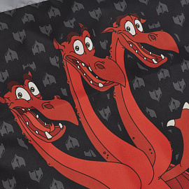 Мешок для сменной обуви Комус Три богатыря Горыныч 360x470 черный с карманом