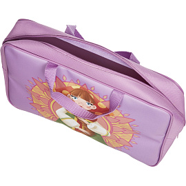 Папка для тетрадей Комус Три богатыря Любава А4 полиэстер с 1 отделением на молнии с ручками