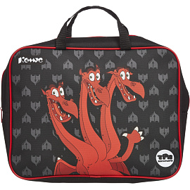 Папка для тетрадей Комус Три богатыря Горыныч А4 полиэстер с 1 отделением на молнии с ручками