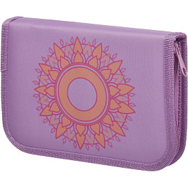 Пенал односекционный Комус Три богатыря Любава розовый