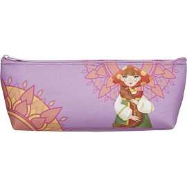 Пенал-косметичка односекционный Комус Три богатыря Любава розовый