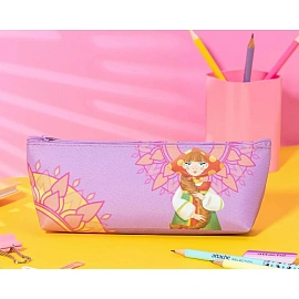 Пенал-косметичка односекционный Комус Три богатыря Любава розовый