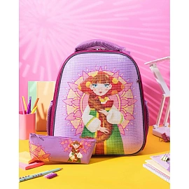 Пенал-косметичка односекционный Комус Три богатыря Любава розовый