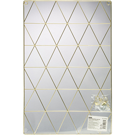 Доска органайзер-решетка (мудборд) Attache 36x55 см золотистая (с зажимами в комплекте)