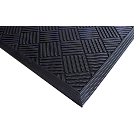 Коврик входной (придверный) литой грязезащитный 90x150 см чёрный (FG-KM-002)