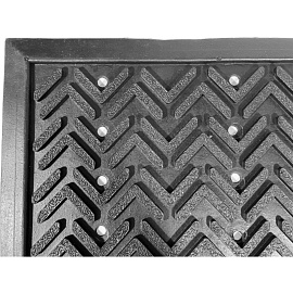 Коврик входной грязезащитный резиновый 60х90 см черный (FG-KM-003)