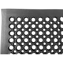 Коврик входной грязезащитный резиновый 80х120 см черный