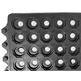 Коврик входной (придверный) ячеистый грязезащитный 90x90 см чёрный (FG-KM-007)