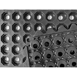 Коврик входной (придверный) ячеистый грязезащитный 90x90 см чёрный (FG-KM-007)