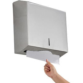 Диспенсер для листовых полотенец Topfort металл серебристый