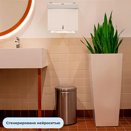 Диспенсер для листовых полотенец Topfort металл серебристый