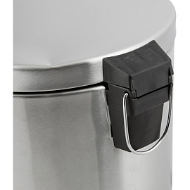 Ведро мусорное 3 л нержавеющая сталь с педалью с крышкой серебристое (26x19x19 см)