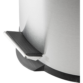 Ведро мусорное 30 л нержавеющая сталь с педалью с крышкой серебристое (69x31x31 см)