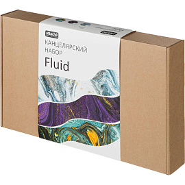 Набор канцелярский подарочный Attache Selection Fluid бирюзовый (7 предметов в наборе)