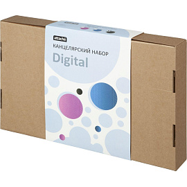 Набор канцелярский Attache Selection Digital черный (9 предметов в наборе)