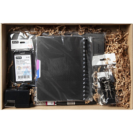 Набор канцелярский Attache Selection Digital черный (9 предметов в наборе)