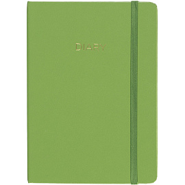 Ежедневник недатированный Attache Dairy полиуретан А5 136 листов зелёный с фиксирующей резинкой