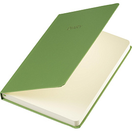 Ежедневник недатированный Attache Dairy полиуретан А5 136 листов зелёный с фиксирующей резинкой