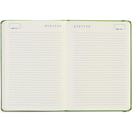 Ежедневник недатированный Attache Dairy полиуретан А5 136 листов зелёный с фиксирующей резинкой