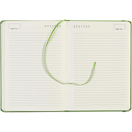 Ежедневник недатированный Attache Dairy полиуретан А5 136 листов зелёный с фиксирующей резинкой