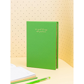 Ежедневник недатированный Attache Do small things полиуретан А5 136 листов зелёный (золотистый обрез)