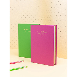 Ежедневник недатированный Attache Do small things полиуретан А5 136 листов зелёный (золотистый обрез)