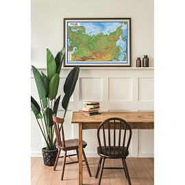 Настенная карта Россия физическая (рельеф) 1:7 500 000 Globen КН053