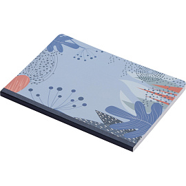 Тетрадь общая Attache Selection Navy Nature А5 80 листов в клетку на сшивке (обложка с рисунком листьев, матовая ламинация)