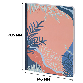 Тетрадь общая Attache Selection Navy Nature А5 80 листов в клетку на сшивке (обложка с рисунком, матовая ламинация)