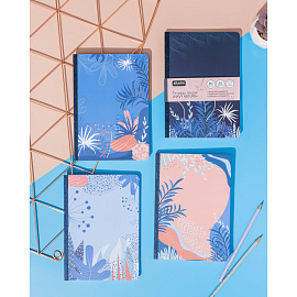 Тетрадь общая Attache Selection Navy Nature А5 80 листов в клетку на сшивке (обложка с рисунком, матовая ламинация)