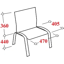 Стул офисный Easy Chair ИЗО/ISO синий, ткань, чёрный