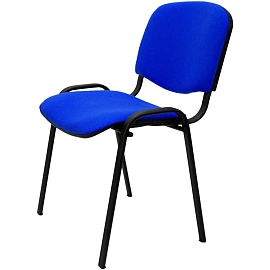 Стул офисный Easy Chair ИЗО/ISO синий, ткань, чёрный