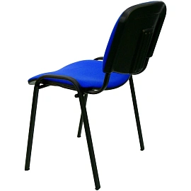 Стул офисный Easy Chair ИЗО/ISO синий, ткань, чёрный