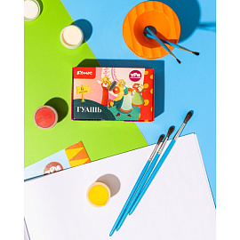 Гуашь Комус Три Богатыря 6 цветов по 20 мл девочки