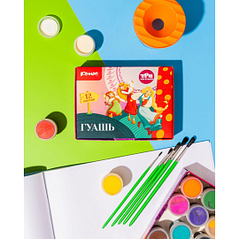 Гуашь Комус Три Богатыря 12 цветов по 20 мл девочки