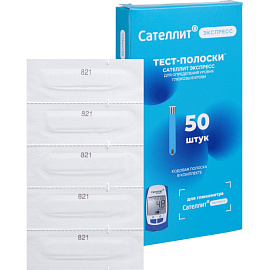 Тест-полоски ПКГ-03 к измерителю Сателлит Экспресс (50 штук в упаковке)
