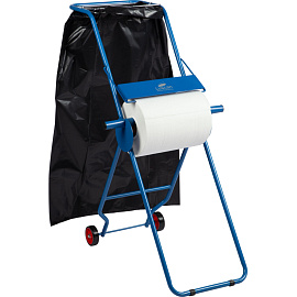 Диспенсер для протирочных материалов в рулонах Luscan Professional напольный стальной синий