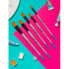 Кисть художественная Комус Арт плоская мягкая синтетика №12