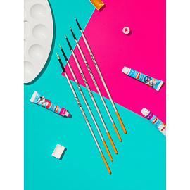 Кисть художественная Комус Арт круглая жесткая синтетика №1