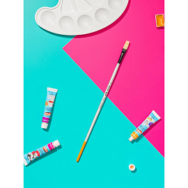 Кисть художественная Комус Арт плоская жесткая синтетика №10